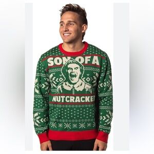 ELF-BUDDY-SON OF A NUTCRACKER UGLY CHRISTMAS KNIT PULLOVER SWEATER Size Small